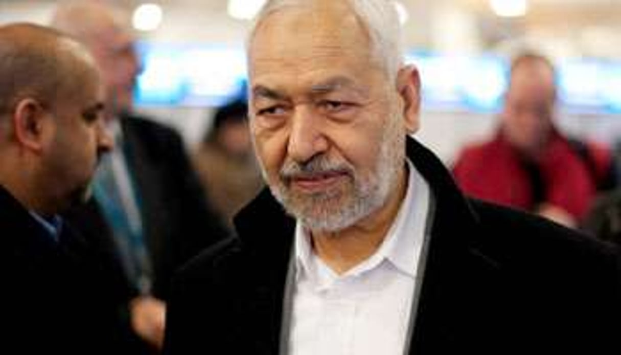 Rached Ghannouchi, leader d’Ennahdha. © Leon Neal/AFP