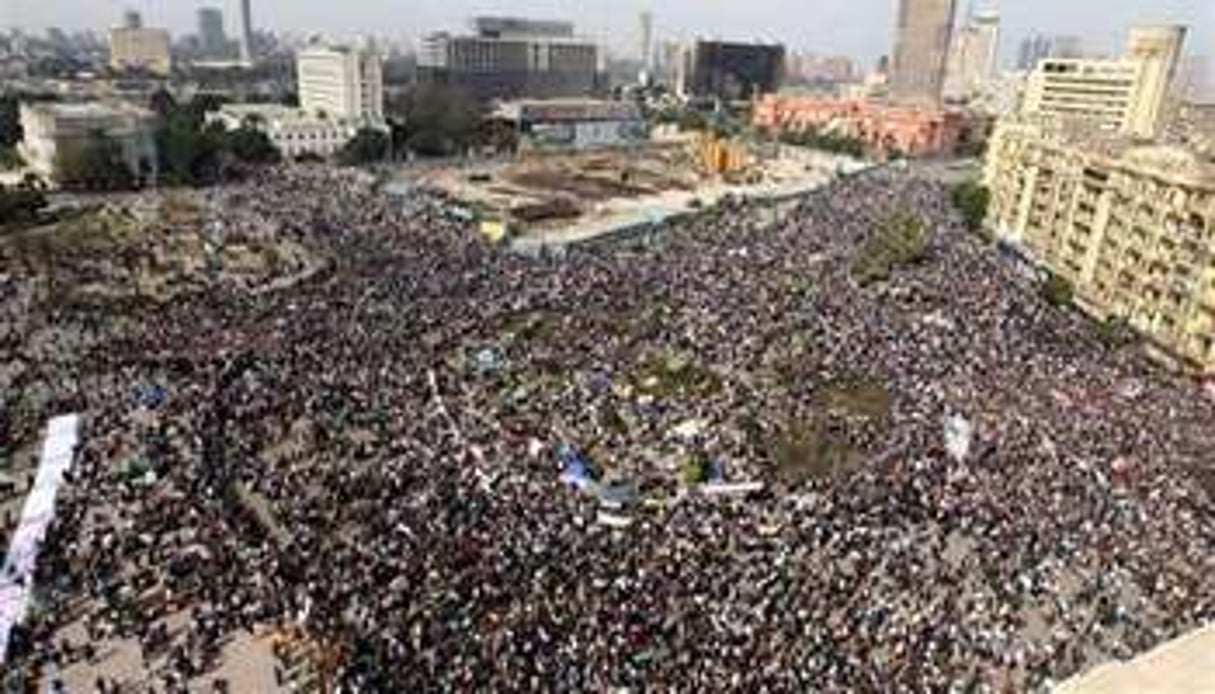 La place al-Tahrir, épicentre de la contestation égyptienne. © AFP