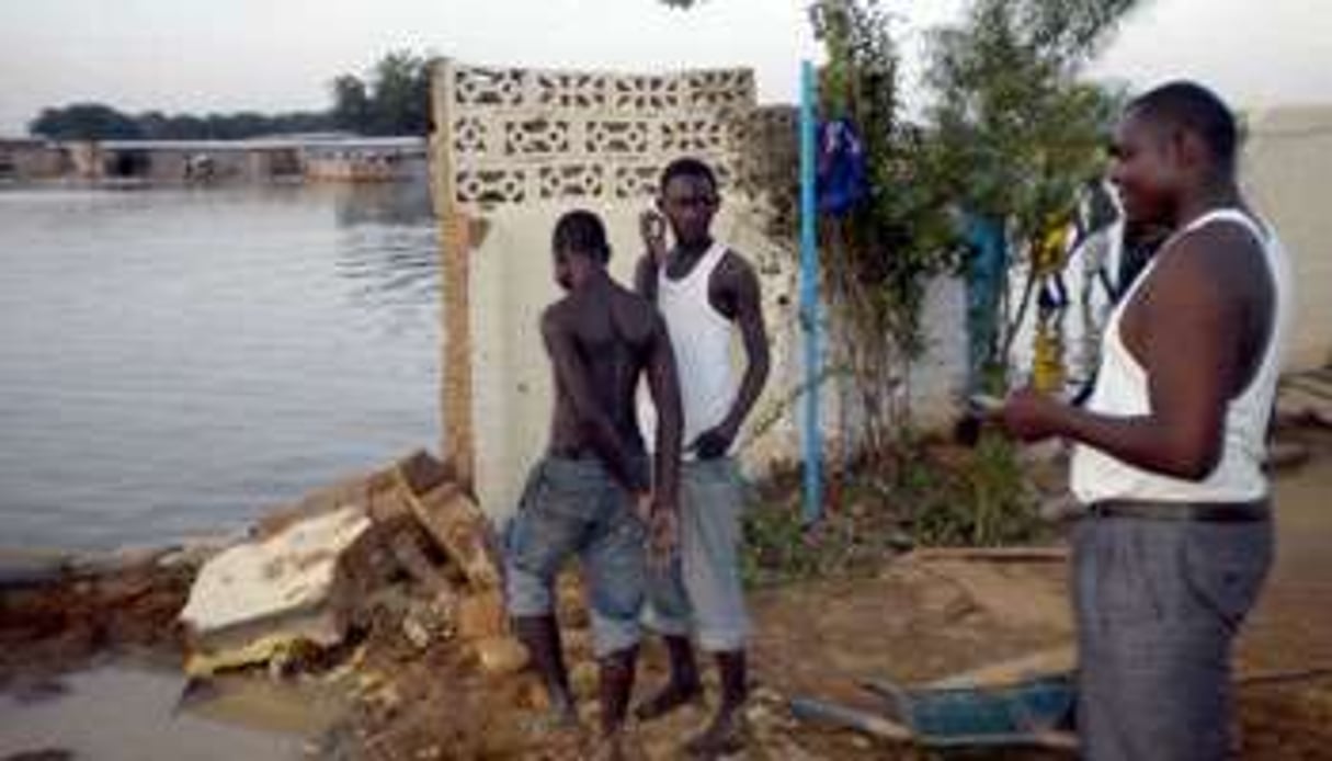 Un quartier de N’Djamena, sous les eaux le 12 octobre 2010. © AFP