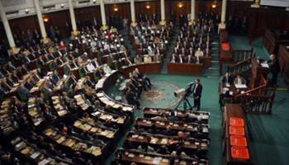 L’Assemblée constituante tunisienne lors de sa première séance, le 22 novembre 2011 à Tunis. © AFP