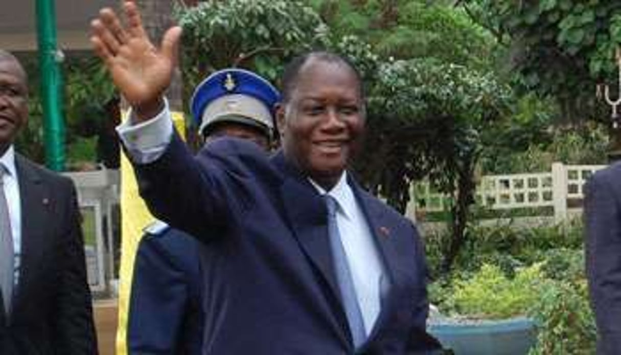 Alassane Ouattara le 1er décembre 2011 à Conakry. © AFP