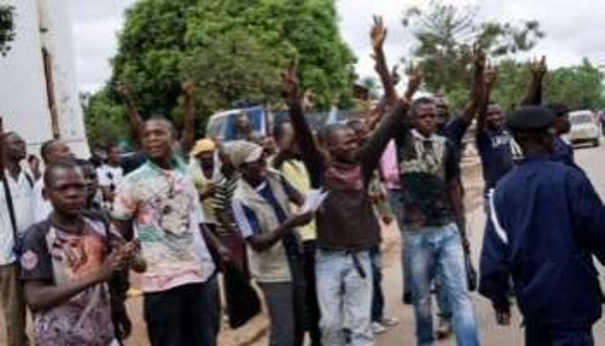 Des partisans d’Etienne Tshisekedi et de l’UDPS, le 14 décembre à Lubumbashi. © AFP