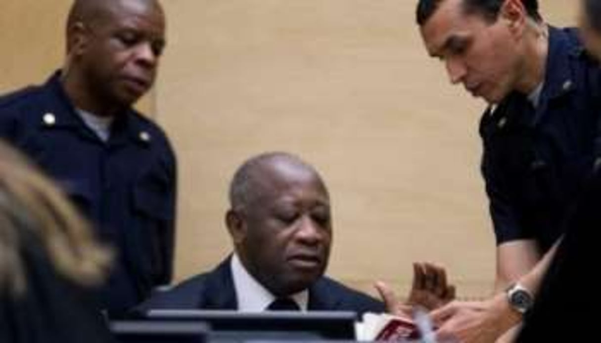 Laurent Gbagbo lors de sa comparution initiale à la CPI, le 5 décembre 2011. © CPI