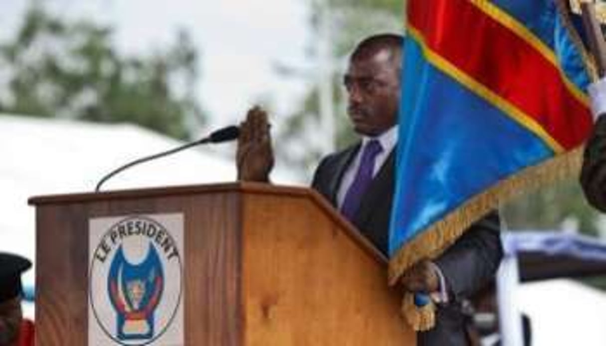 Joseph Kabila prête serment lors de son investiture, le 20 décembre 2011 à Kinshasa. © AFP