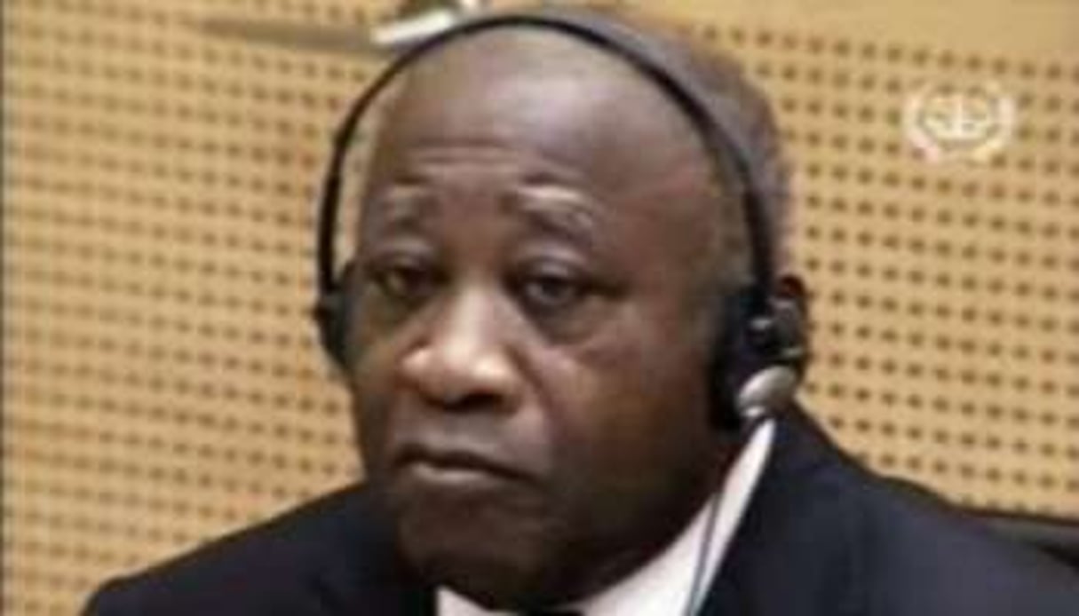 Laurent Gbagbo lors de sa première comparution à la CPI, le 5 décembre 2011. © CPI