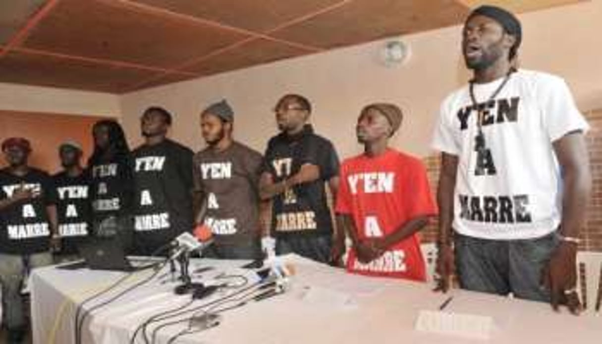Les rappeurs du collectifs sénégalais Y’en a marre. © AFP