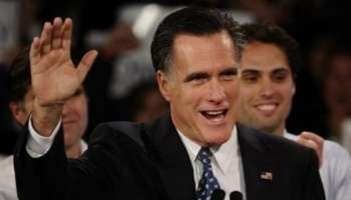 Mitt Romney, lors de sa victoire à l’élection primaire du New Hampshire, le 10 janvier 2012. © Emmanuel Dunand/AFP