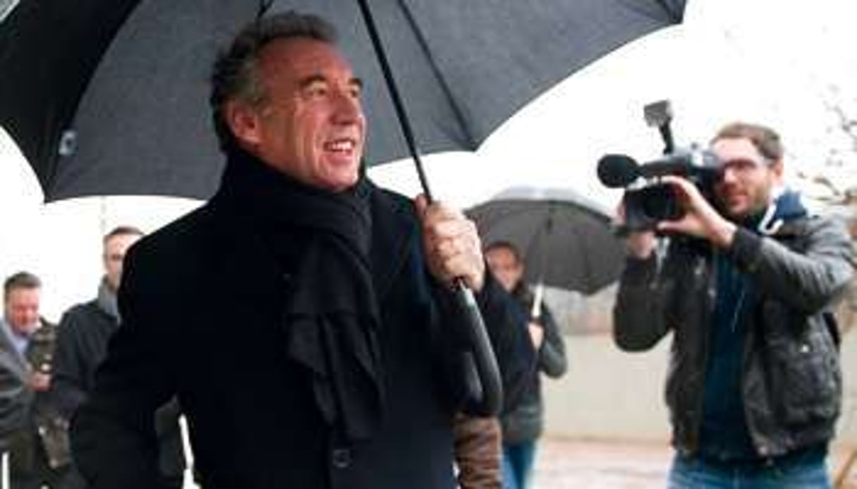 François Bayrou en campagne à Ronchamp (est de la France), début janvier. © AFP