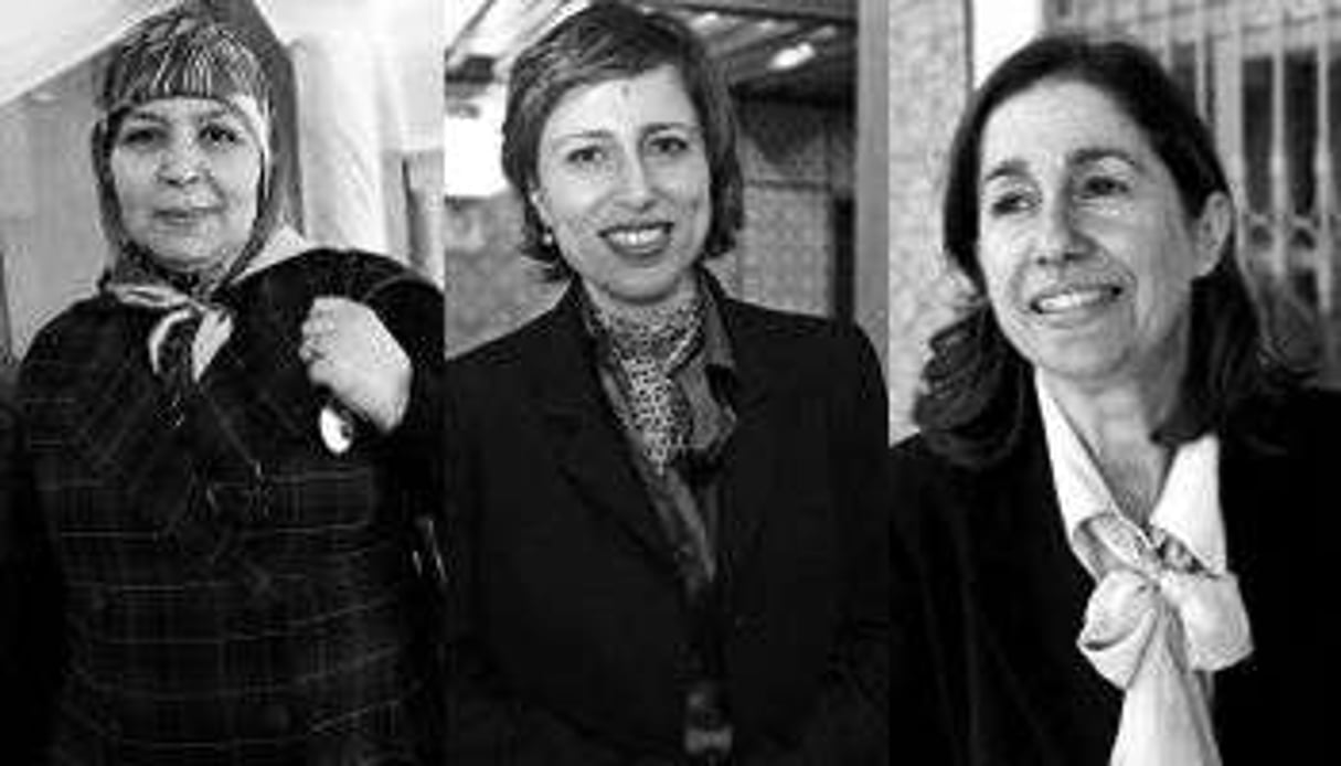 Meherzia Labidi, Lobna Jeribi et Maya Jribi, trois visages de la nouvelle démocratie tunisienne. © Ons Abid, pour J.A.