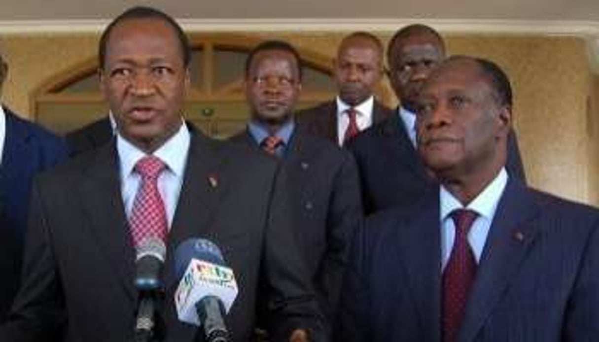 Blaise Compaoré et Alassane Ouattara auront fort à faire pour redynamiser la Cedeao. © D.R.