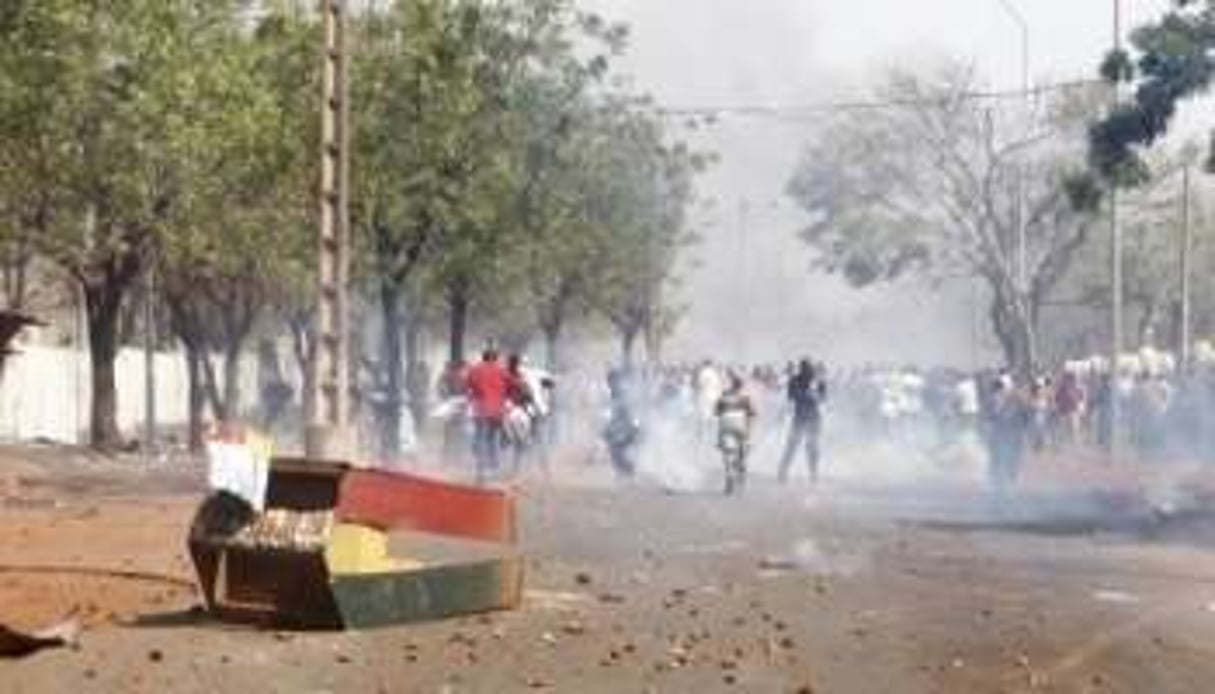Des familles de militaires maliens ont manifesté contre le gouvernement, le 2 février à Bamako. © AFP/Archives