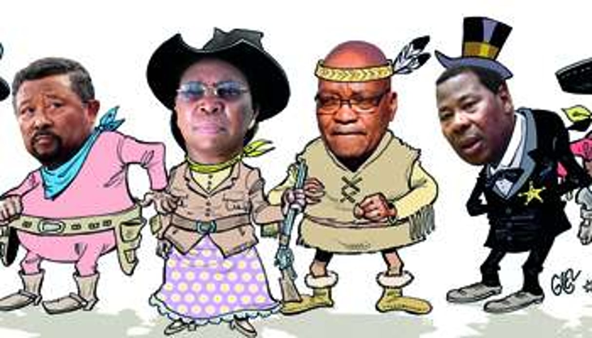De g.à dr. : Jean Ping, Nkosazana Dlamini-Zuma, Jacob Zuma, Boni Yayi. © Damien Glez