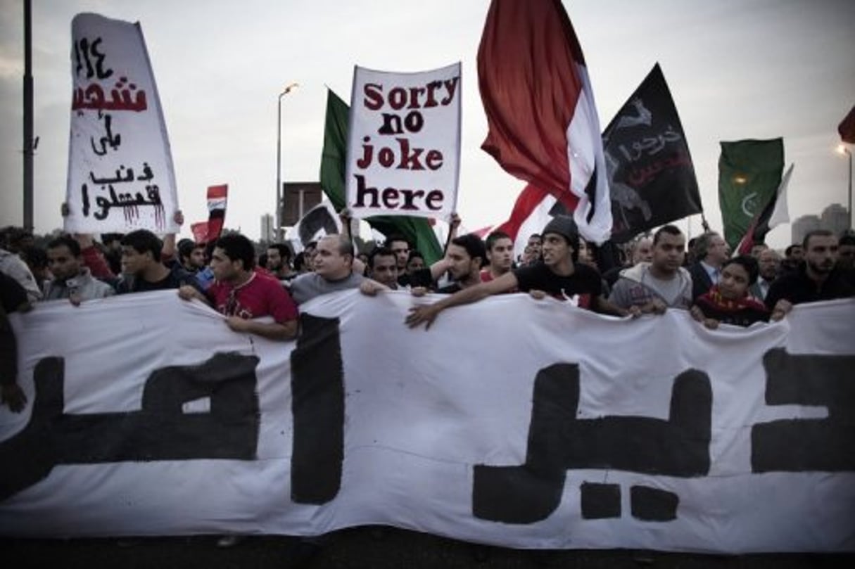 Egypte: des supporteurs de foot manifestent pour leurs « martyrs » de Port-Saïd © AFP