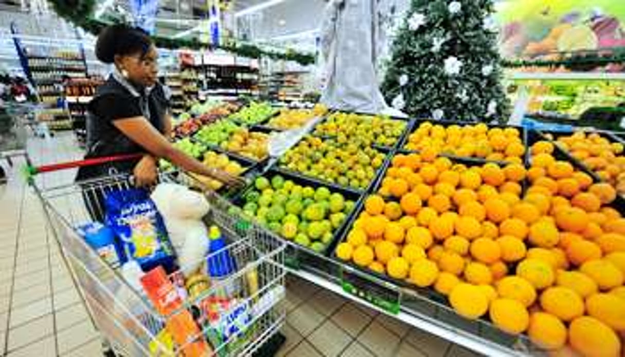 Un supermarché en Côte d’Ivoire. © Olivier pour J.A.