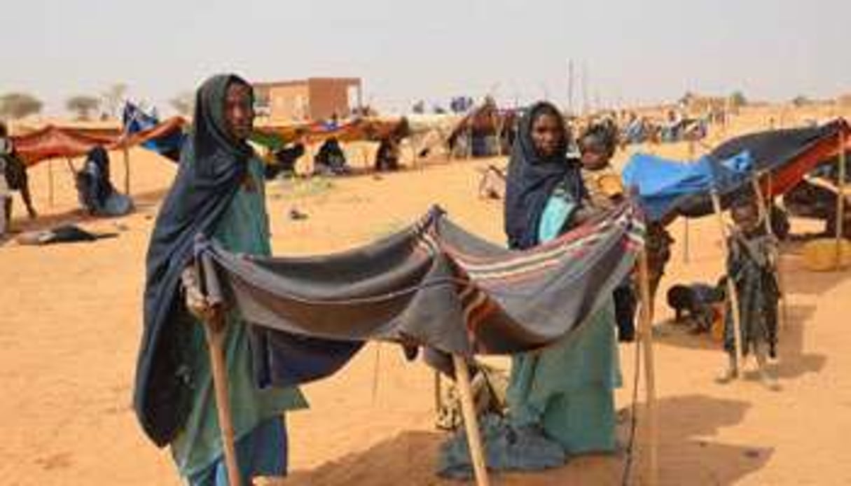 Des réfugiés maliens dans le camp de Chinegodar dans l’ouest du Niger, le 4 février 2012. © AFP