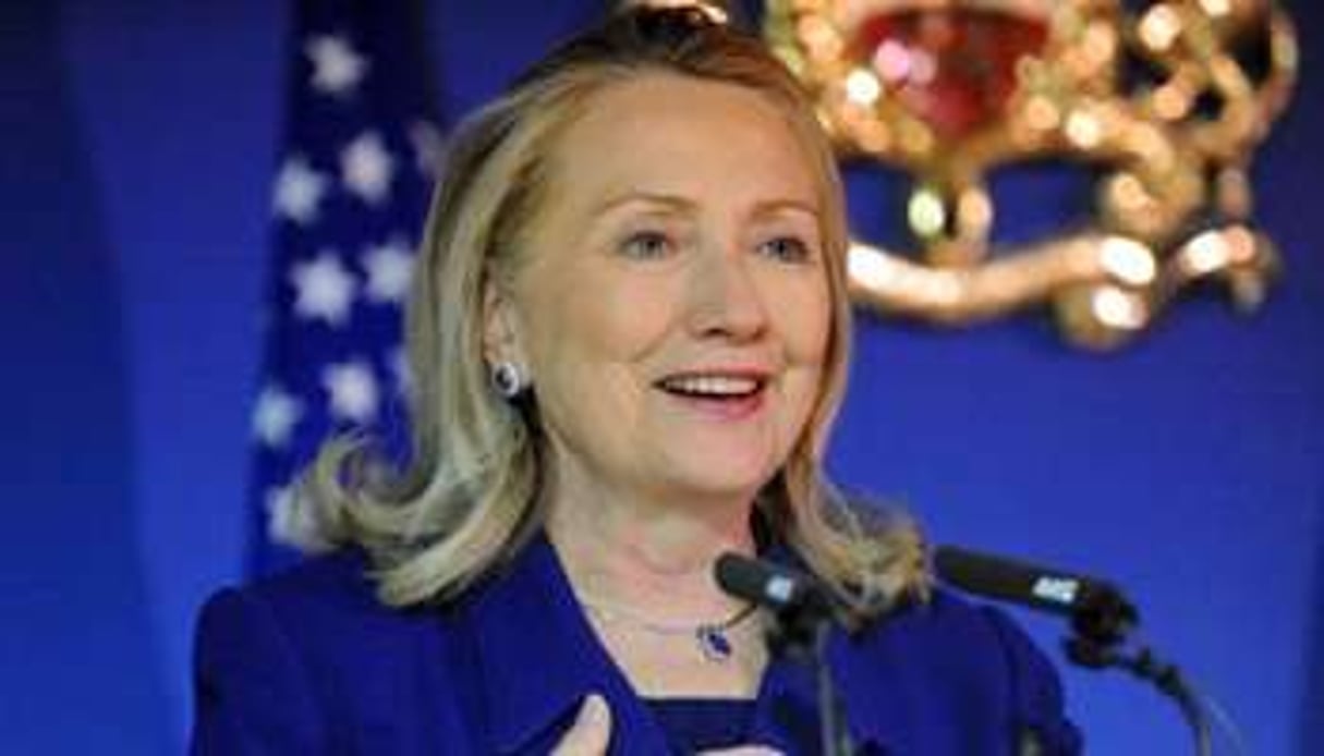 La secrétaire d’État américaine Hillary Clinton, en visite officielle à Rabat, le 26 février. © AFP