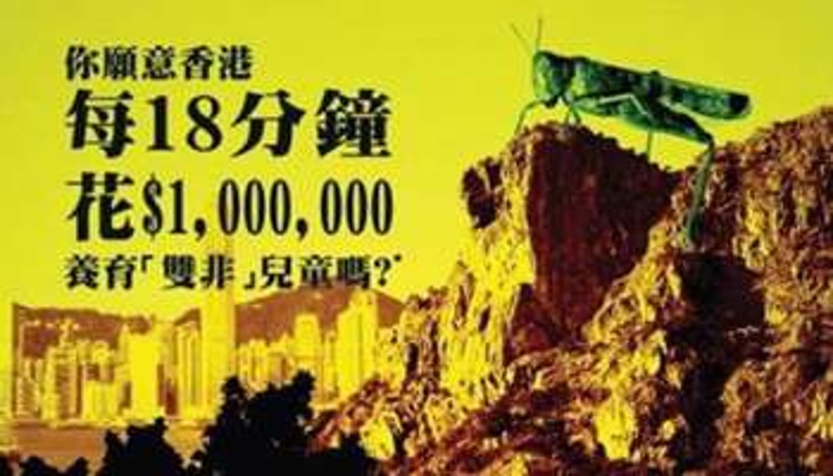 Publicité parue dans l’Apple Daily visant les Chinoises qui viennent accoucher à Hong Kong. © DR