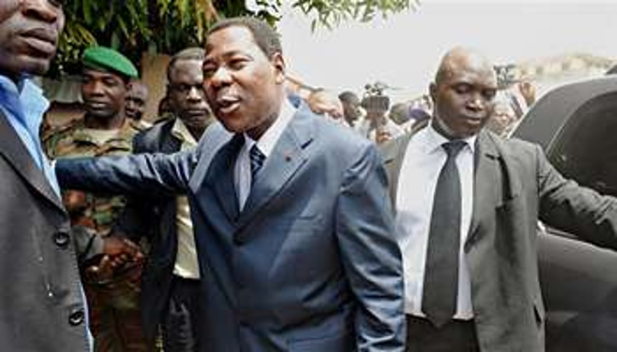 Le président Boni Yayi en mars 2011, entre les deux tours de l’élection présidentielle. © AFP