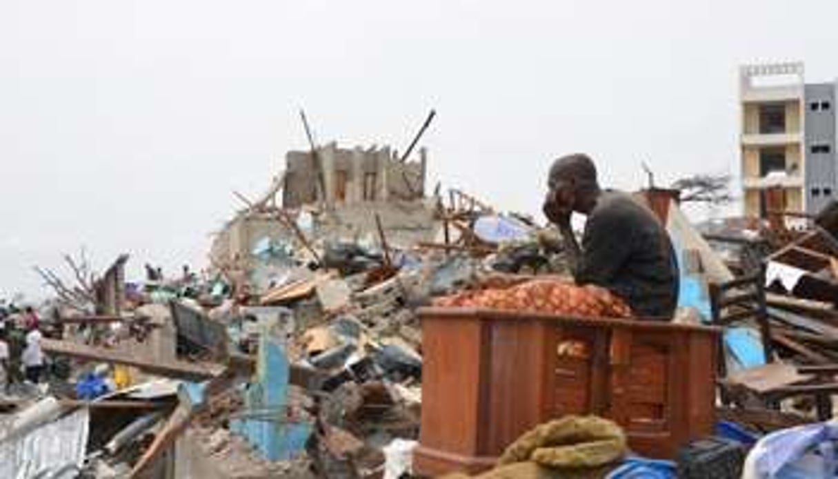 Les explosions ont détruit des centaines de maisons à l’est de la ville. © AFP