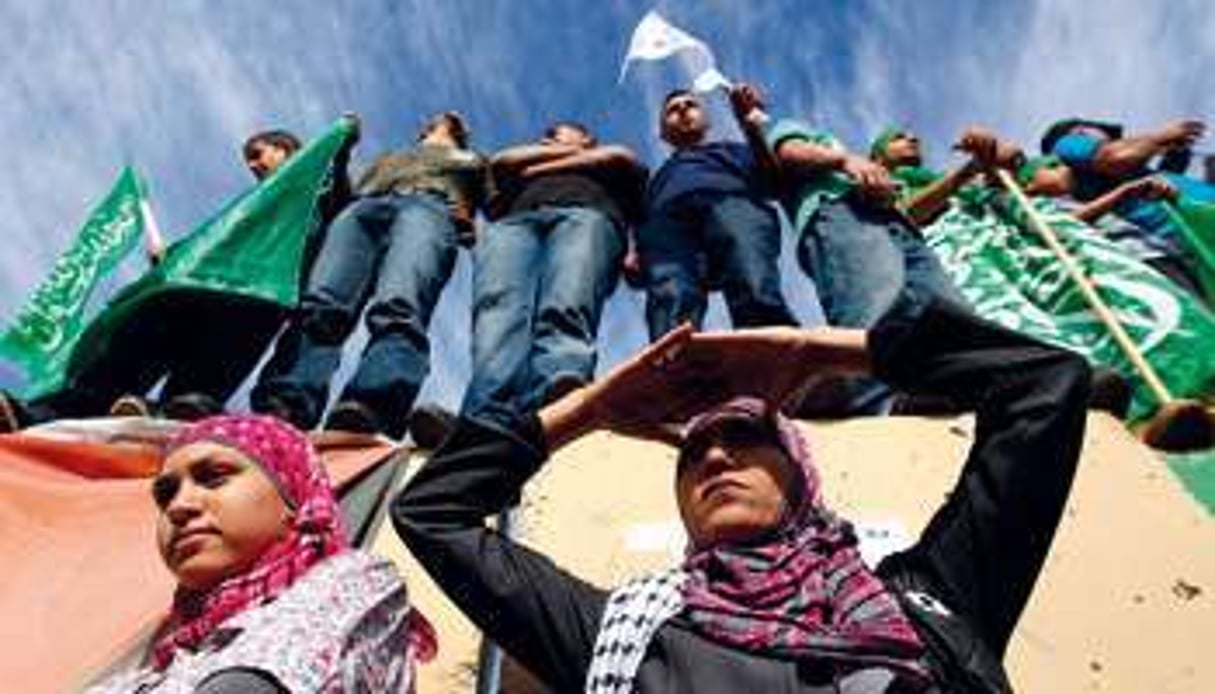 Peu avant un échange de prisonniers avec Israël, près de Ramallah, en 2011. © Darren Whiteside/Reuters