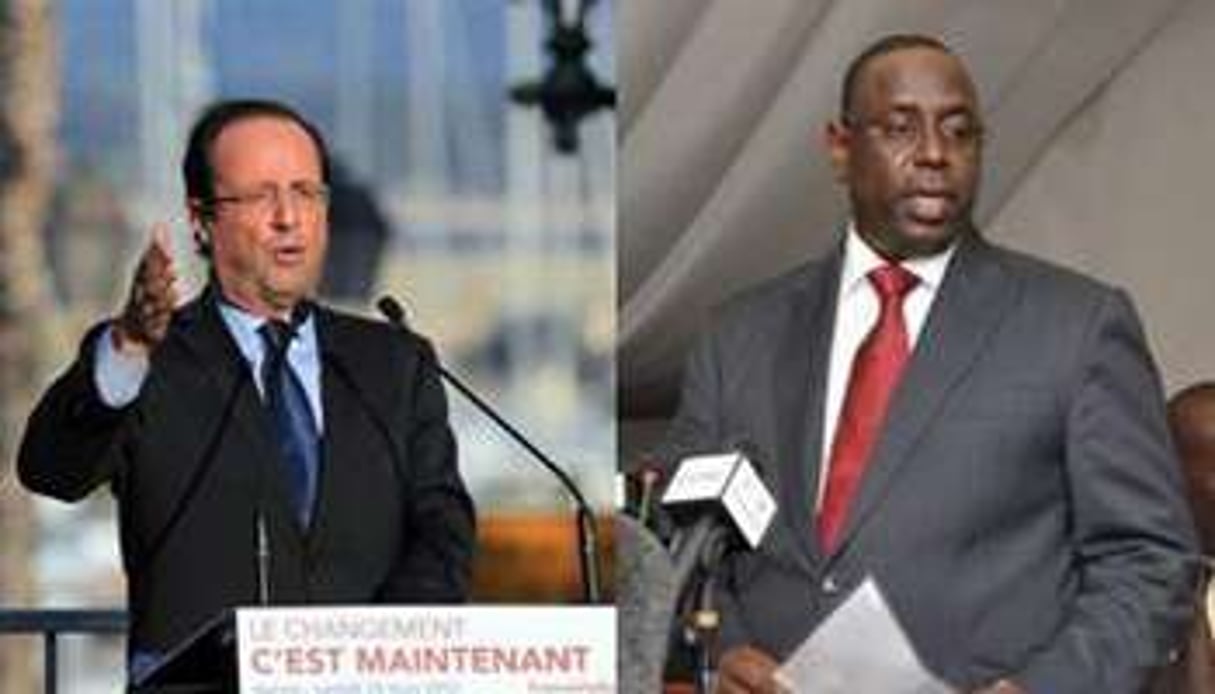 François Hollande (à g.) et Macky Sall (à d.). © AFP