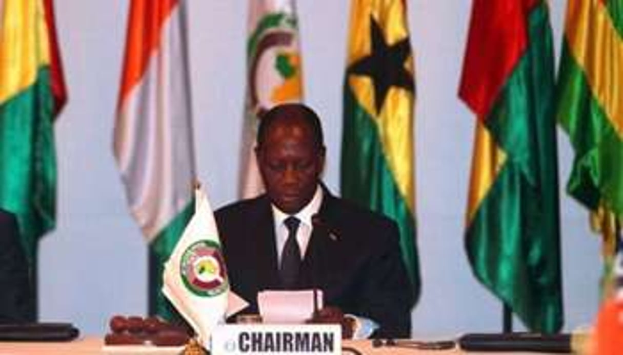 Le président ivoirien Alassane Ouattara, le 29 mars, à Abidjan. © AFP