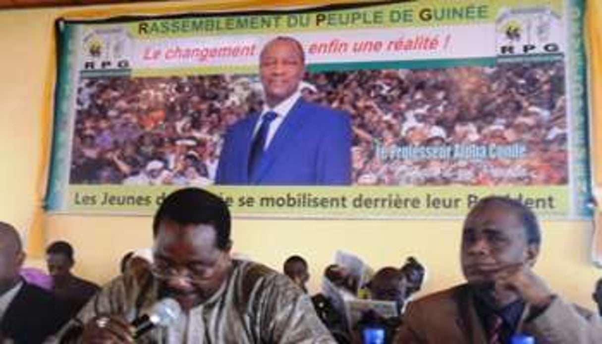Saloum Cissé, à gauche, secrétaire général par intérim du RPG. © DR