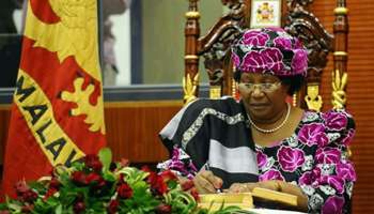 Joyce Banda, la nouvelle présidente du Malawi. © AFP