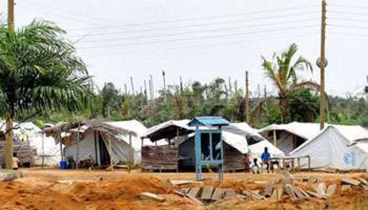 Le camp de réfugiés d’Ampain, au Ghana. © Sia Kambou/AFP