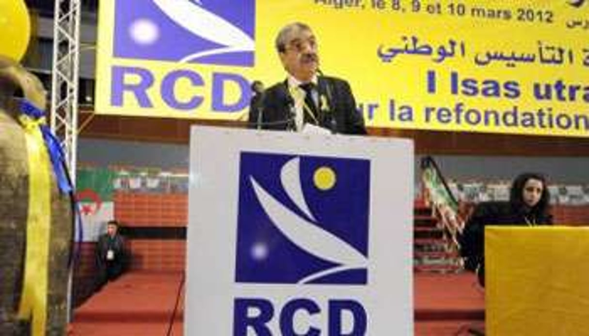 Saïd Sadi, chef du RCD, le 9 mars 2012 à Alger. © AFP