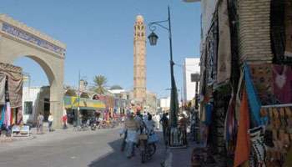 Le centre ville de Tozeur, dans le sud-ouest de la Tunisie. © AFP