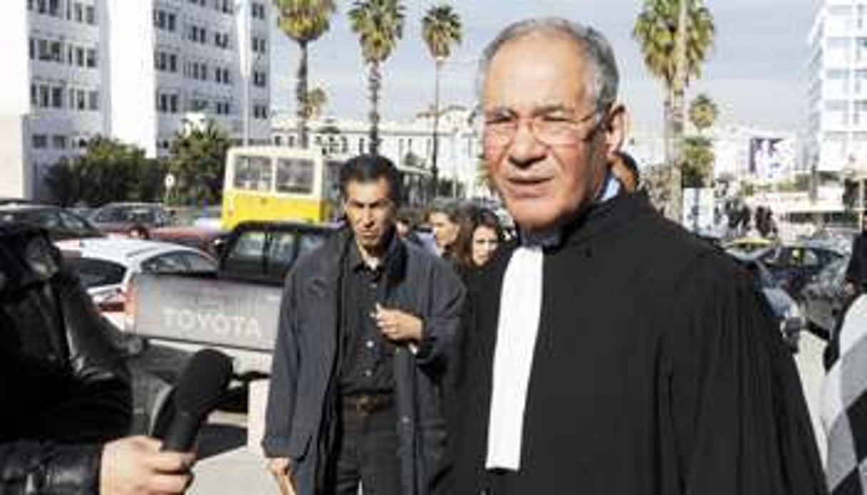 Mokhtar Trifi, président d’honneur de la Ligue tunisienne des droits de l’homme. © Fethi Belaid/AFP