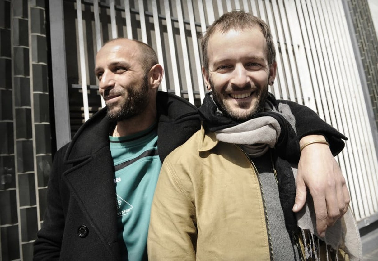 Ali et Hedi Thabet (Tunisie), chorégraphes et danseurs installés en Belgique. A Paris le 12.04.2012. © Vincent Fournier/J.A.