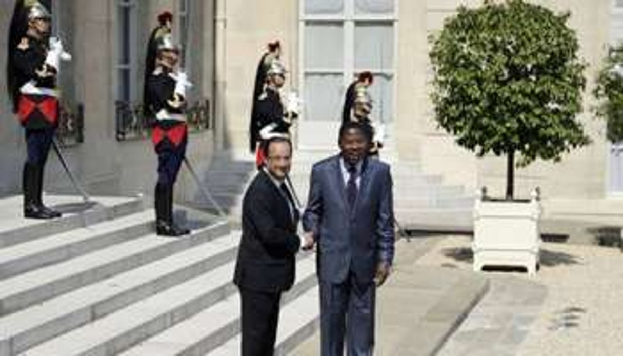 François Hollande a reçu le président béninois Boni Yayi mardi 29 mai. © AFP