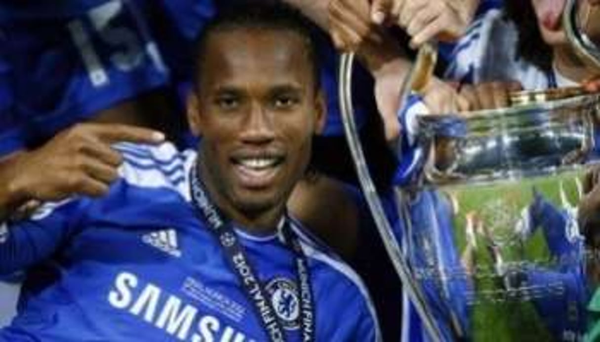 Didier Drogba, vainqueur de la Ligue des Champions avec Chelsea, le 19 mai 2012. © Reuters