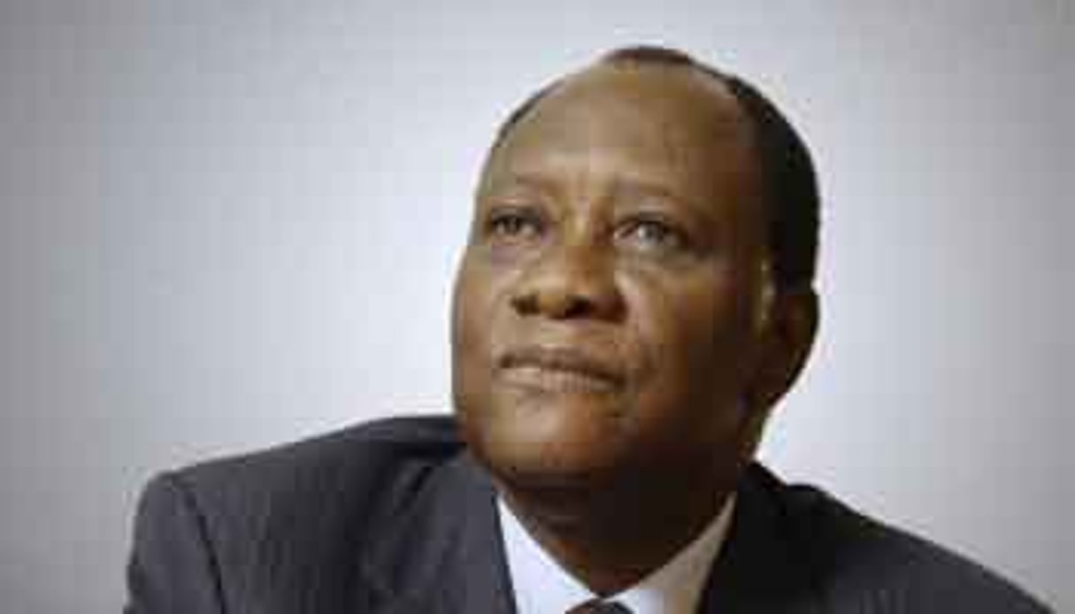 Alassane Ouattara estime que la croissance atteindra 10% chaque année entre 2013 et 2015. © Vincent Fournier/J.A.
