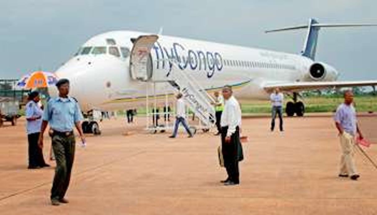 La nouvelle compagnie Fly Congo a repris les activités de Hewa Bora Airways. © Muriel Devey