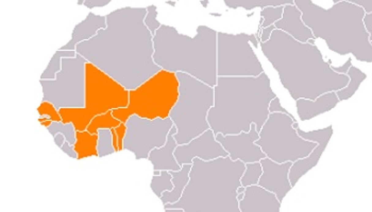 Les pays membres de l’Union économique et monétaire ouest-africaine. © DR