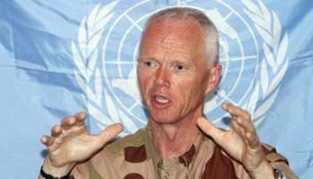 Le chef de la mission d’observation de l’Onu, le général Robert Mood, le 15 juin 2012 à Damas. © AFP
