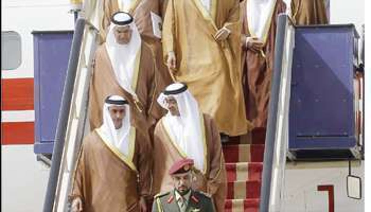 Arrivée à Riyad de la délégation émiratie, le 14 mai. © Hassan Ammar/AP/SIPA