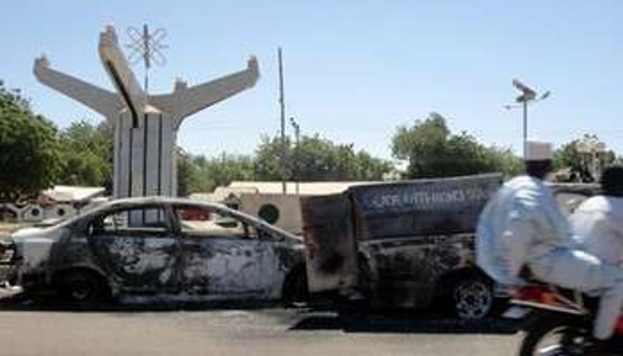 La ville de Damatru au Nigeria après un attentat le 6 novembre 2011. © AFP