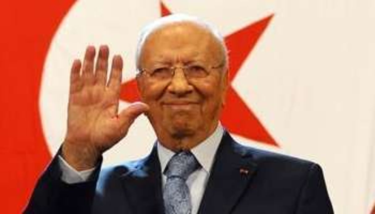 Beji Caïd Essebsi, lors du lancement de son mouvement, samedi à Tunis. © Fethi Belaid/AFP