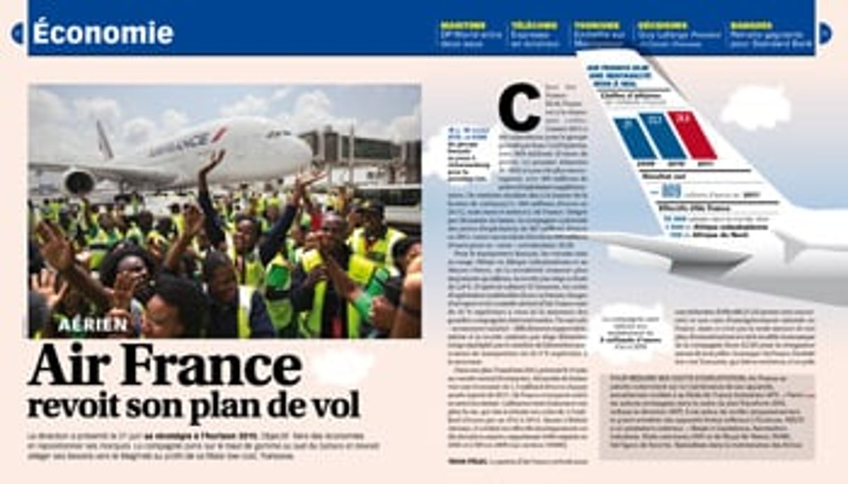 Cette semaine dans Jeune Afrique, la stratégie d’Air France pour le continent.