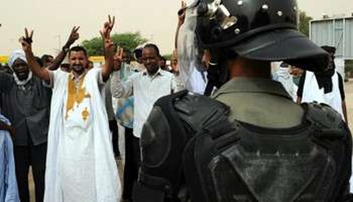 Des manifestants mauritaniens. © AFP