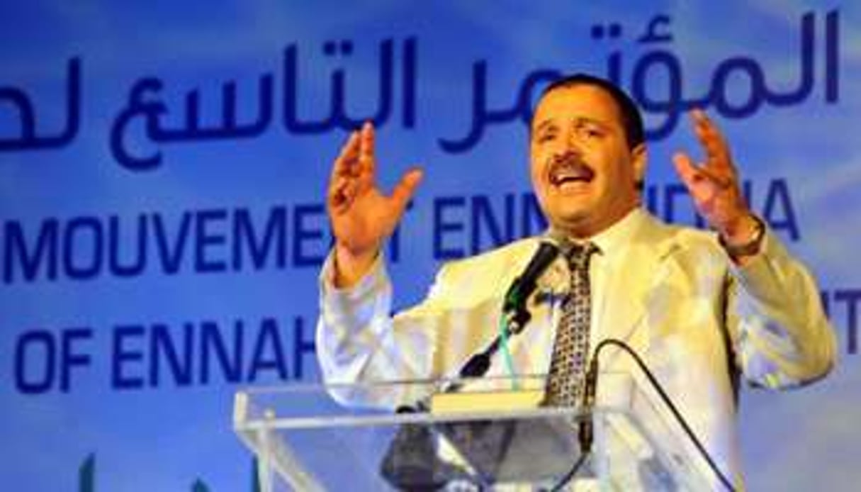 Abdelatif Mekki, lors du 9e congrès d’Ennahdha au Kram. © AFP