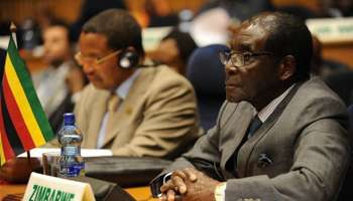 Le président du Zimbabwe, Robert Mugabe, le 14 juillet 2012 à Addis-Abeba. © AFP