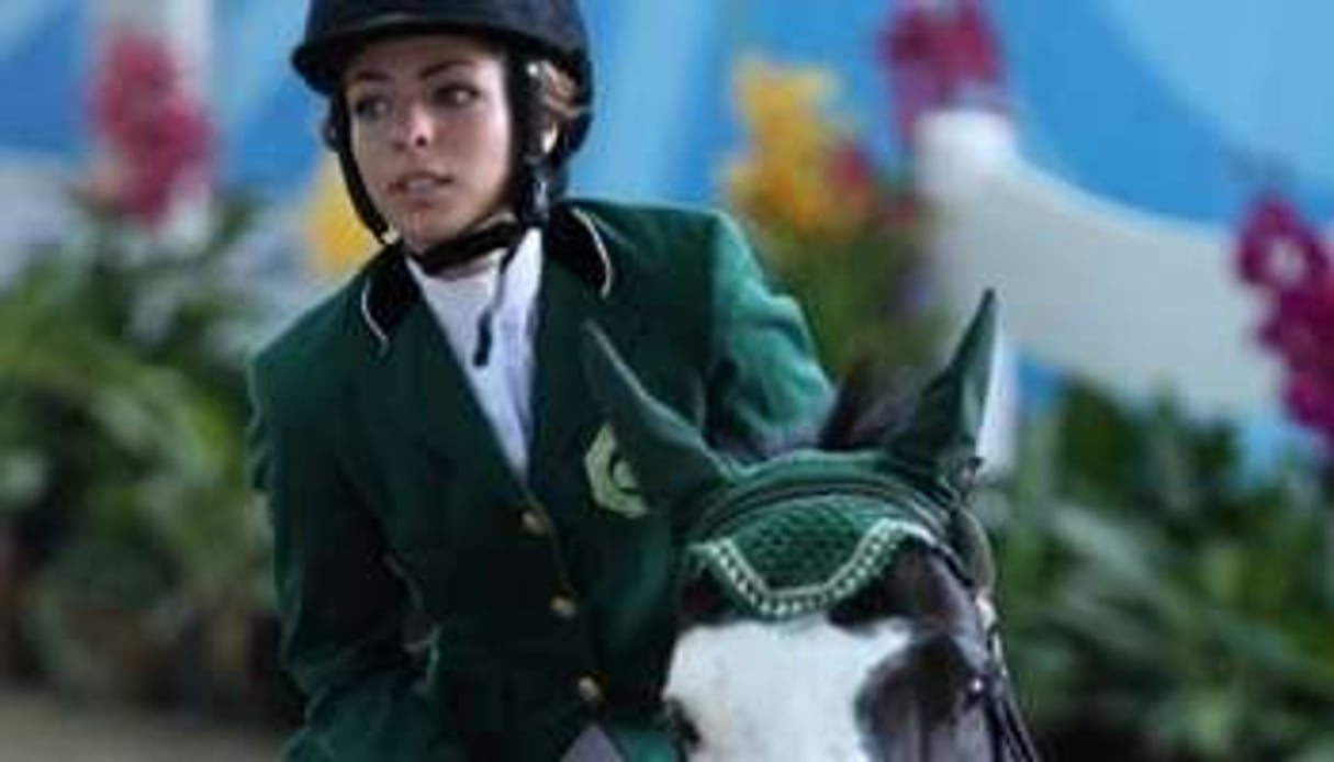 La jeune cavalière saoudienne Dalma Rushdi Malhas, 20 ans, n’a pas pu se qualifier. © AFP