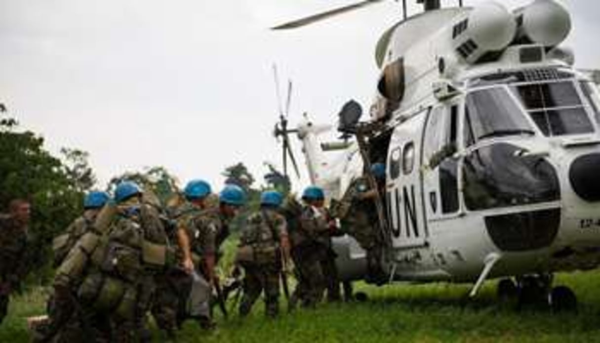 Un hélicoptère des Nations Unies en juin 2012, dans le nord Kivu. © AFP