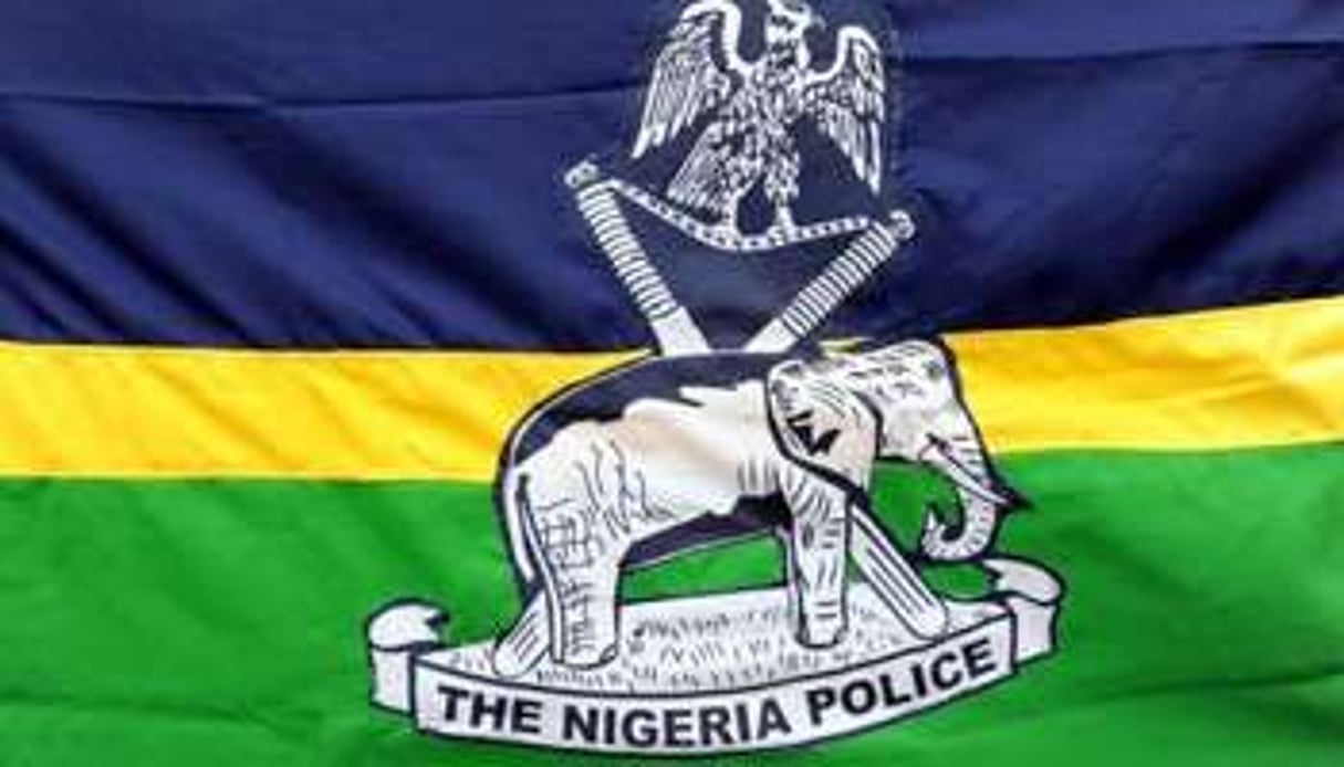 Le drapeau de la police nigériane. © AFP