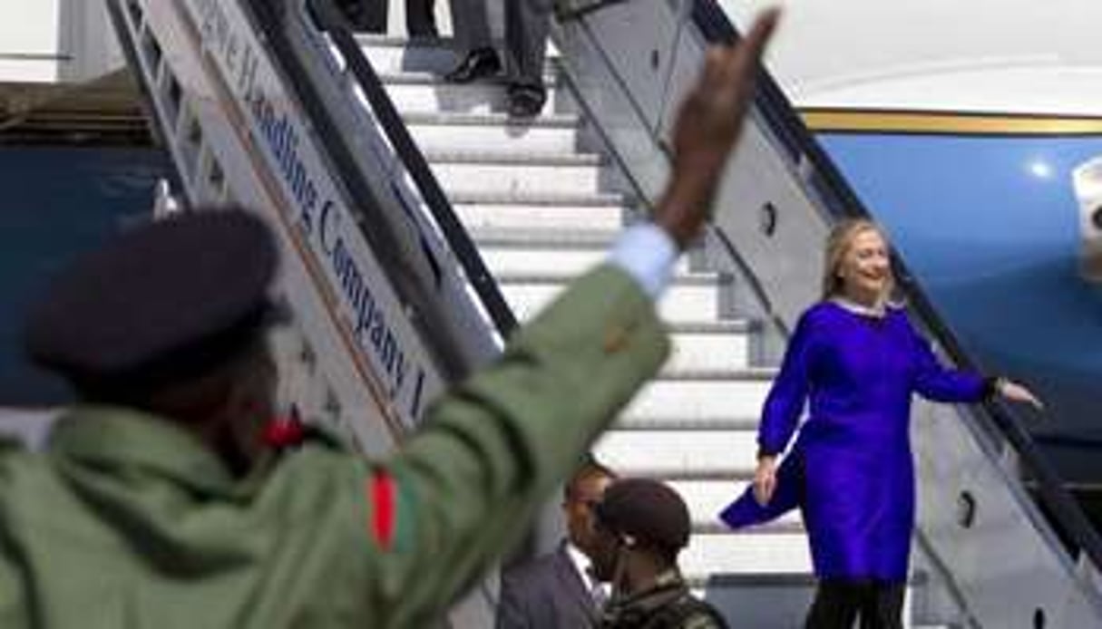 La secrétaire d’Etat américaine Hillary Clinton à Lilongwe au Malawi, le 5 août 2012. © AFP